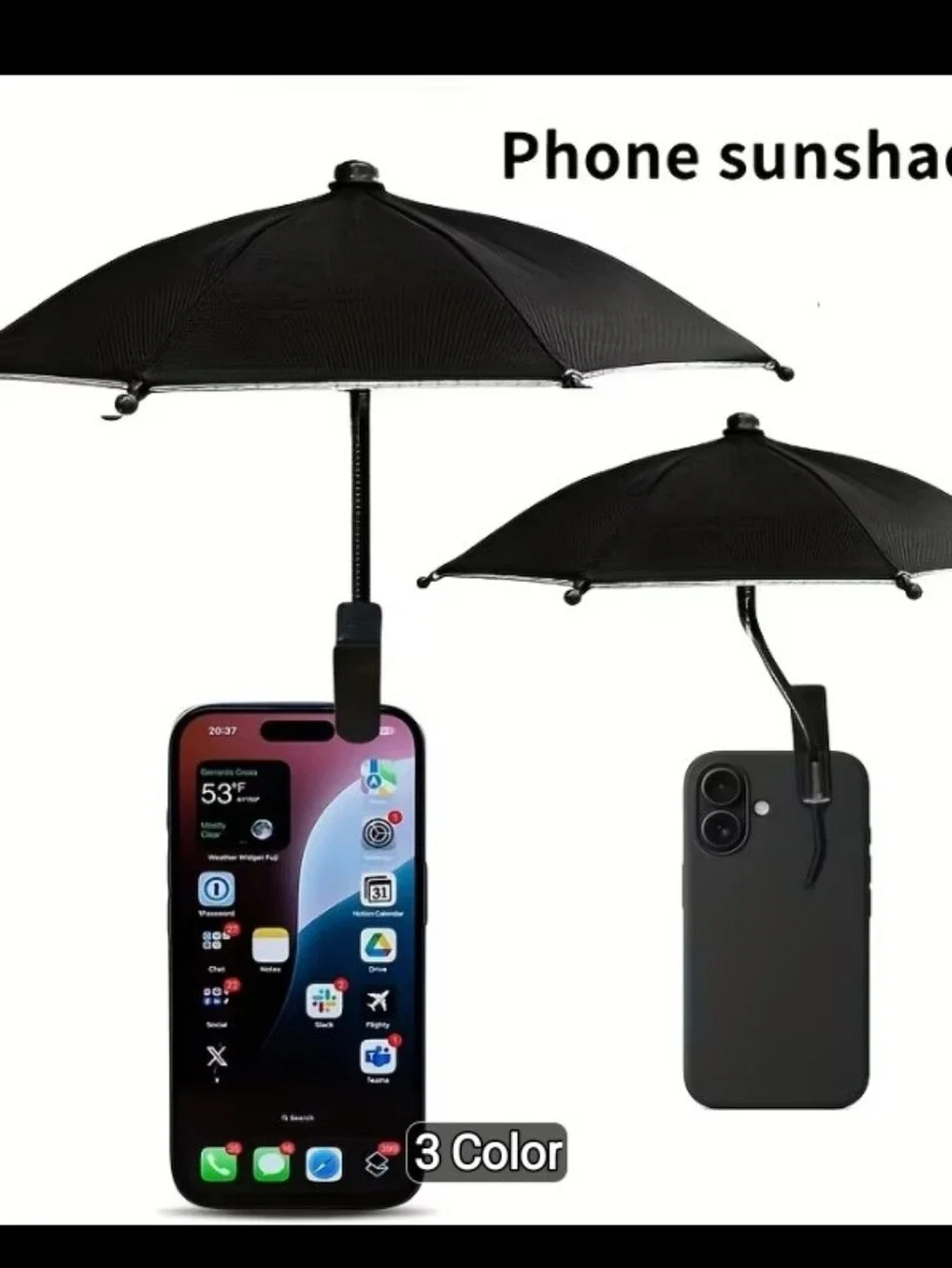 Universal Phone Sunshade Umbrella - Black 1 Unbrella See All Pics